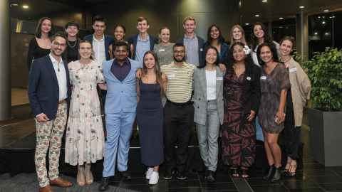 The group at the 2023 Kupe Leadership Scholarship launch event at the Business School on 21 March.