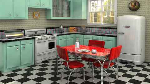 1950s modernist kitchen