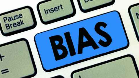 A stylised keyboard with the word bias written in capital letters on one of the keys.
