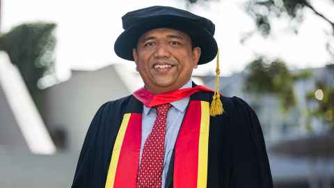 Auxentius Andry graduated this spring with his PhD in International Law from the University of Auckland’s Faculty of Law.