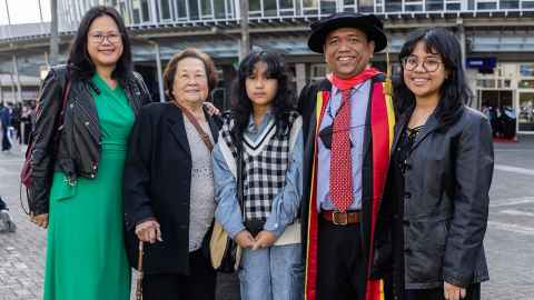 Andry celebrated with his proud family