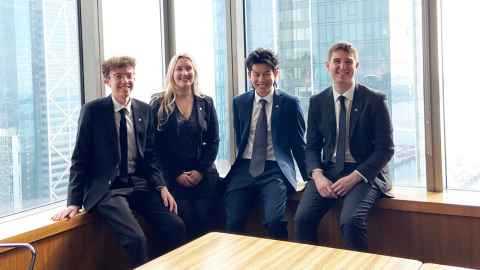 Team members Andrew Brunt, Rose Allison, Henry Tan and Maddison Lewis
