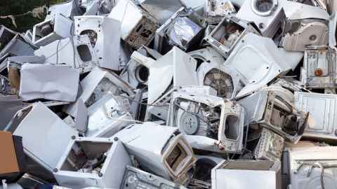 Landfill of whiteware and other household items