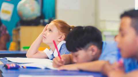 kids in class looking bored