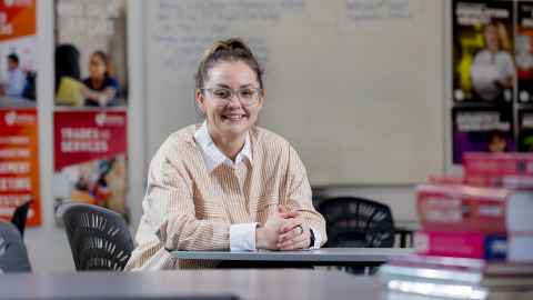 Jules Skelling has severe ADHD. She is doing her PhD and teaching at an Auckland secondary school. Photo: Chris Loufte