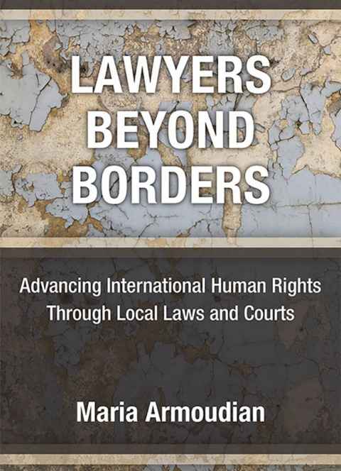 A book cover, with the title 'Lawyers beyond Borders' and the name Maria Armoudian.