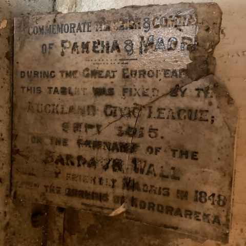The plaque was uncovered by a construction worker in a poor state in a cupboard in Old Choral Hall. 