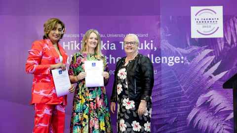 Ema Wolfgramm-Foliaki and Sonia Fonua received their 2023 Celebrating Excellence Award.