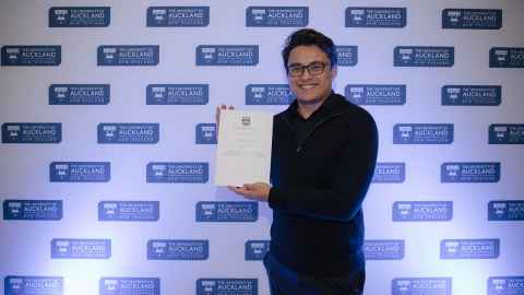 Student Adam Wong-Toi with his Future17 SDG programme certificate. 