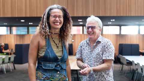 Professor Selina Tusitala Marsh, left,  is now the co-director of the Centre for Arts and Social Transformation at Waipapa Taumata Rau, University of Auckland alongside director Professor Peter O'Connor.