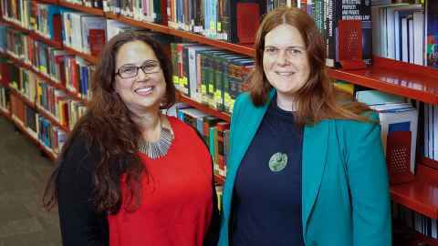 Dr Nikki Chamberlain (left) and the Coote Chair in Private Law, Professor Jodi Gardner