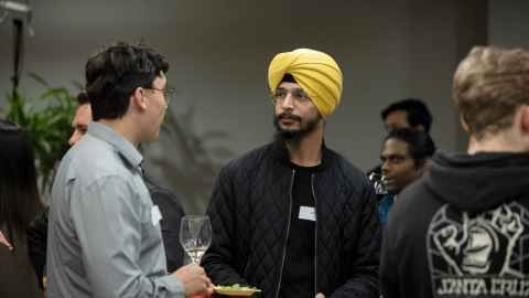 Glowguard intern Prabhjot Sodhi (centre)