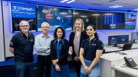 Chris Jackson, Professor Guglielmo Aglietti, Vandi Verma, Catherine Qualtrough and Mahima Seth. Photos: Chris Loufte