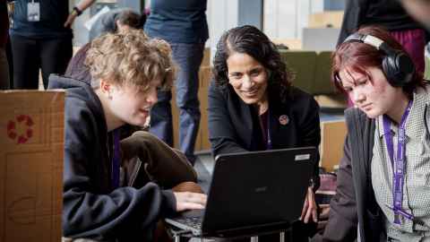 Vandi Verma at the robotics workshops.