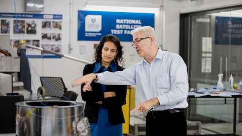  Vandi Verma and Professor Guglielmo Aglietti.