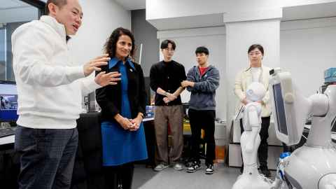 Vandi Verma visiting the CARES lab.