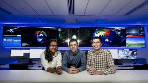 Minduli Wijayatunga, Professor Roberto Armellin and Jack Yarndley.