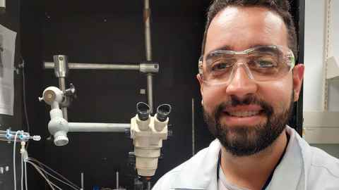 Dr Felippe in his lab