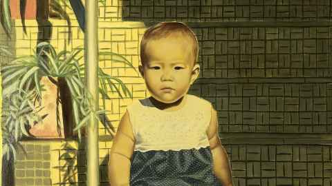Audrey’s 2024 painting “My Mother (1976)” shows her mother as a baby.