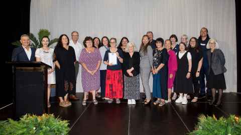 Kāhui Tikanga Rōpu were the recipients of the Toitūtanga | Sustainability Award for the culturally safe transition of the Tutahi Tonu wharenui from the Epsom Campus to its new home.