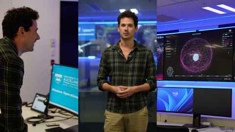 Tryptych of Ben Taylor at the Space Institute