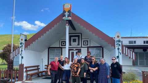 Whānau of Te Rūnanga o Ngāti Hinemanu me Ngāti Paki at Winiata Marae