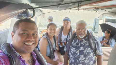 Image of field researchers in Tokelau