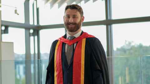 Mechanical engineer Dr Jonathan Everett graduated on 14 May. Photo: William Chea