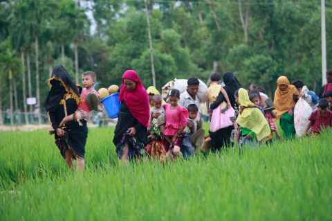 Thousands of Rohingya were forced to leave their homes in Myanmar's Rakhine State when violence broke out in August 2017.