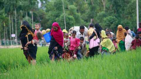 Thousands of Rohingya were forced to leave their homes in Myanmar's Rakhine State when violence broke out in August 2017.