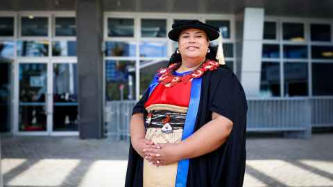 Image of Dr Penni Wolfgramm on graduation day