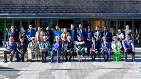 Dame Cindy Kiro with USP Council at Fale Pasifika