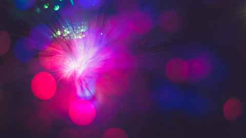 Pink, purple and green fluoresent lights