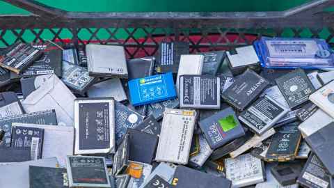Discarded mobile phones powered by Lithium-ion batteries