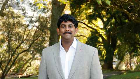 Sendhil Rungasamy in a park.