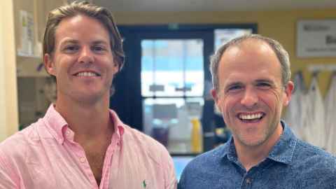 Researchers at the University of Auckland’s Centre for Brain Research Dr James Wiseman (left) and Dr Victor Dieriks.