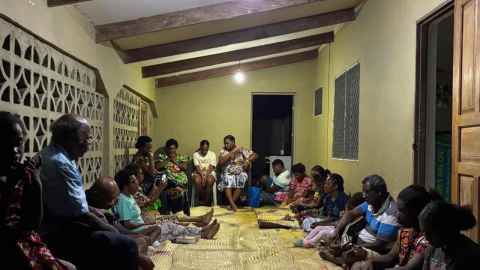 Image of Claire Samuel's family in Vanuatu