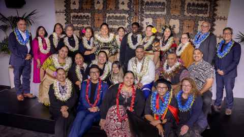 Image of Pacific micro-credential class celebrating completion.
