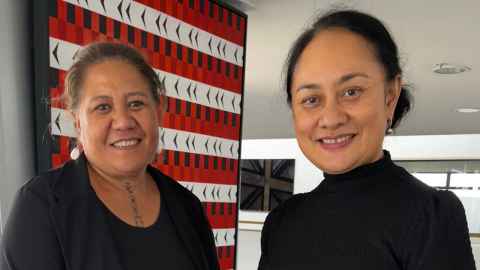 Image of Professor Jemaima Tiatia-Siau with Easter Catherine Chu Shing