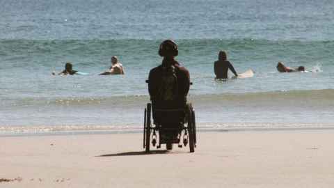 Many people with spinal cord injuries are wheelchair bound. Photo: Lena Langmeyer.