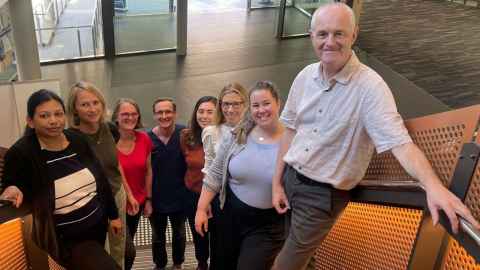 Associate Professor Richard Roxburgh (right) and the research team.