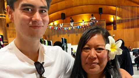 Image of Soteria Ieremia and son Mark.