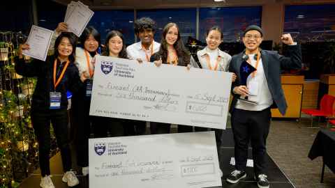 Student team Fireant celebrating their win at Solve It.