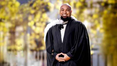 Darian Jerard Mitchell left his military roots to embark on a deeper journey with his studies. Photo: Chris Loufte