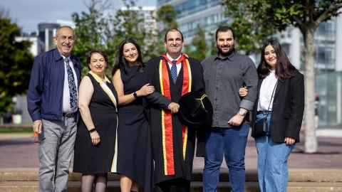 Dr Maghsoodi with his wife Mojan and family.