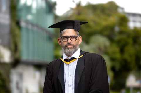 Zane Egginton on graduation day