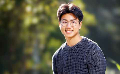 Science student Wilco Ng pictured in the student quad.