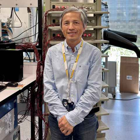 Professor Peng Cao's project focuses on high-entropy oxide battery materials. Photo: Kumar Jena