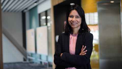 Rinki with arms folded 