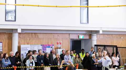 Visitors at the Newmarket Innovation Precinct showcase.